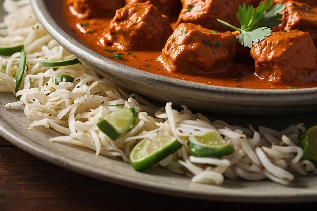 Foto piatto di tikka masala di pollo indiano