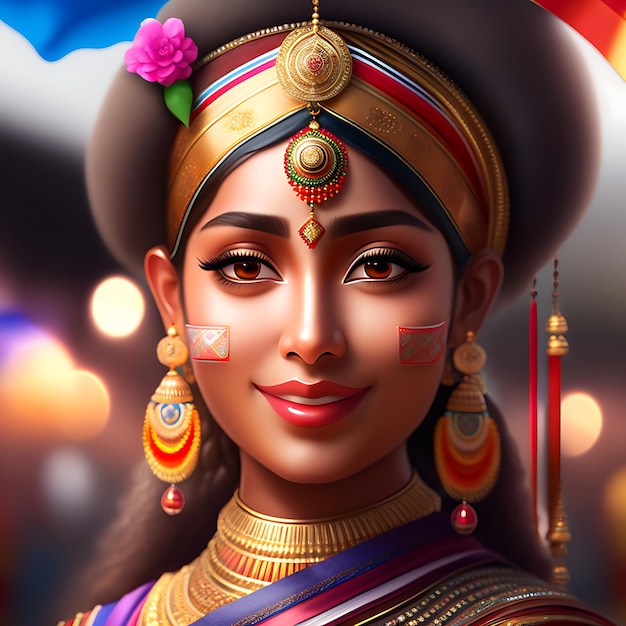 Indian Child Digital Painting