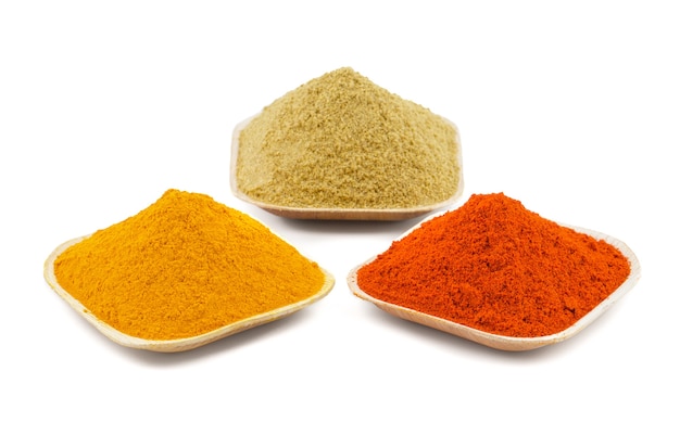 Indian Colourful Spices Red Chilli Powder, Turmeric Powder or Coriander Powder