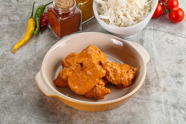 Indian cuisine chicken spicy butter masala