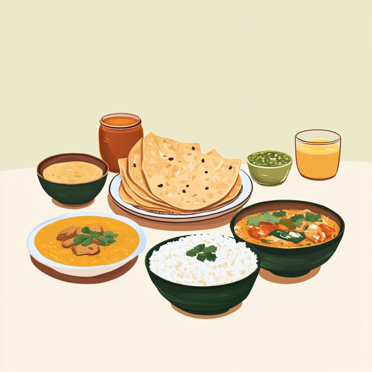 Photo indian cuisine a colorful feast