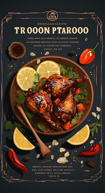 Indian Cuisine and Culture Through Stunning Posters and Design Colorful Menu Flyer Concept