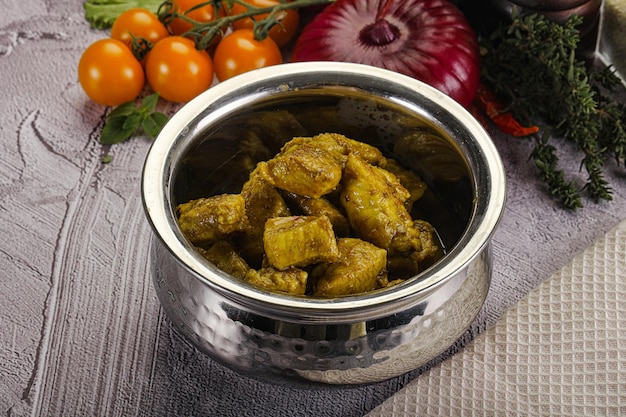 Photo indian cuisine curry chicken fillet