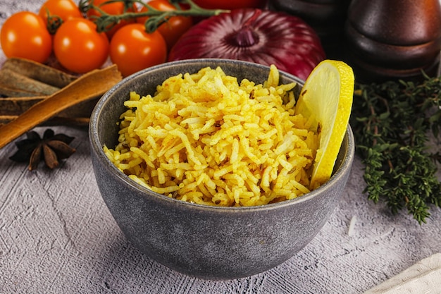 Indian cuisine lemon basmati rice