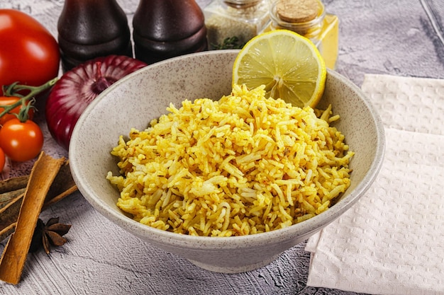 Индийская кухня лимонный рис басмати