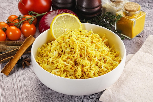Индийская кухня лимонный рис басмати