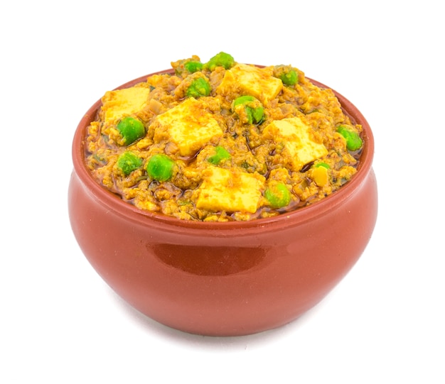 인도 요리 Mattar Paneer 음식