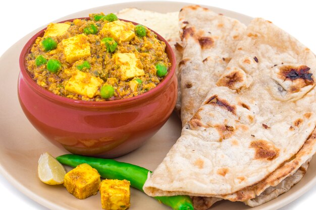 インド料理Mattar Paneer Food