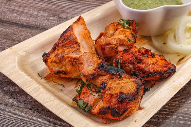 Photo indian cuisine tandoori chicken tikka