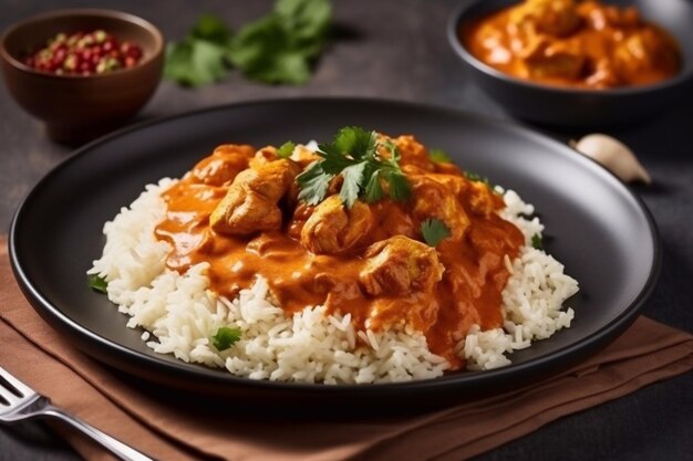 Indian curry bowl Restaurant serving Menu Generative AI