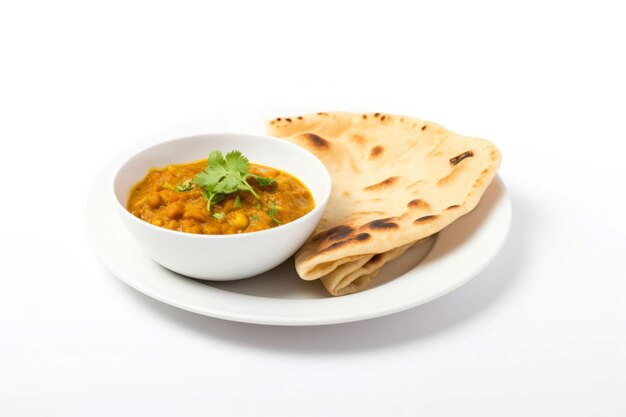 Indian dal naan Food butter rice Generate Ai