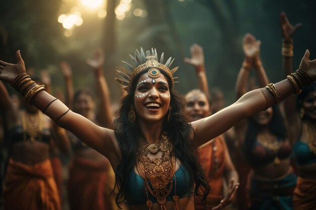 Индийская танцевальная культура подлинность художественность красочные наряды натия абхиная ритуал хинди эмоции духовное влияние физическая практика