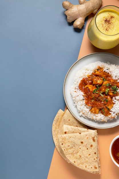 사진 인도 맛있는 로티 구성