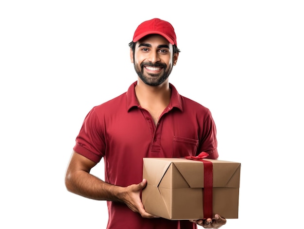 Indian delivery man for mock up