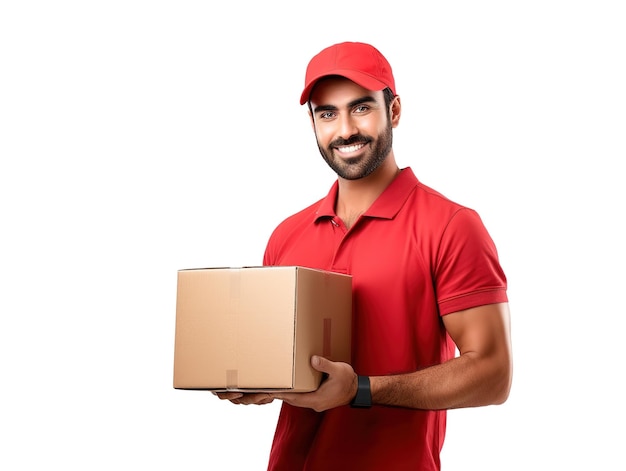 Indian delivery man for mock up