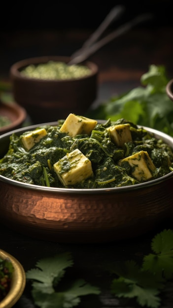 An Indian dish with plenty of flavour saag paneer