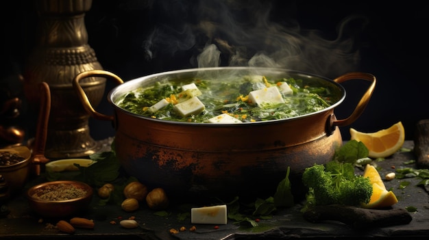 An Indian dish with plenty of flavour saag paneer