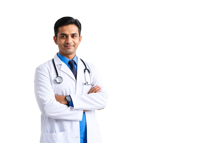 Indian doctor posing