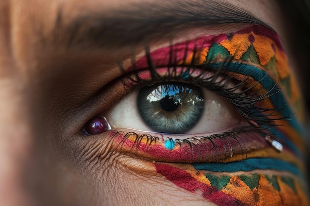 Indian eye close-up AI gegenereerd