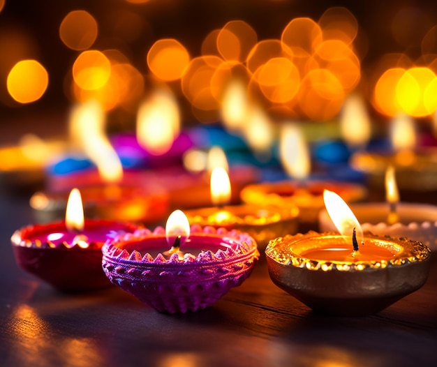 Indian Family celebrating Diwali festival with fire crackers