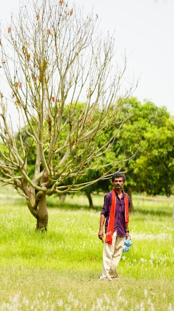 Indian farmer in the farm