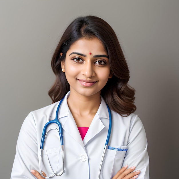 Indian female doctor portrait of indian female doctor