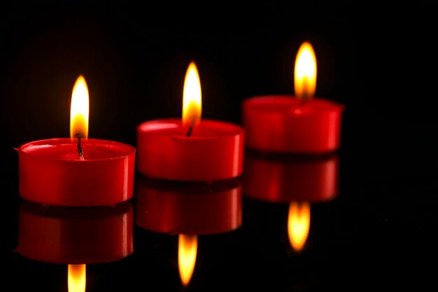 Indian festival diwali , candle on dark