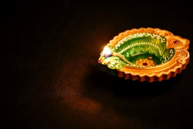 Indian Festival Diwali , Decorative oil lamp 