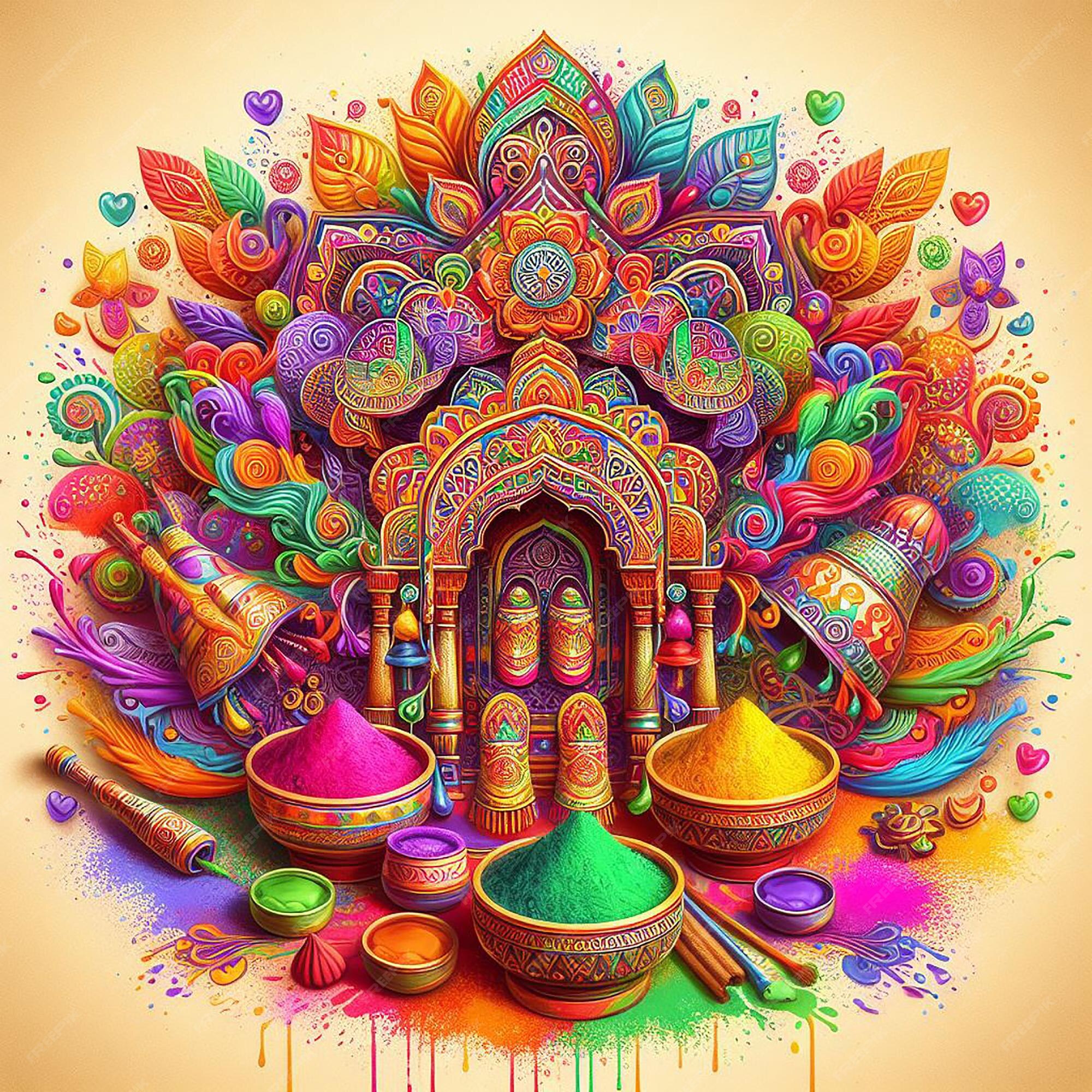 composition on holi in marathi