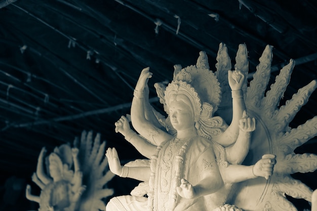 Indian festival navratri , Sculpture of goddess durga