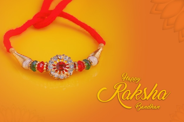 Indian festival raksha bandhan , happy Raksha Bandhan in English calligraphy