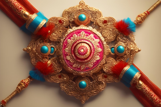 Indian festival Raksha Bandhan Rakhi greeting background