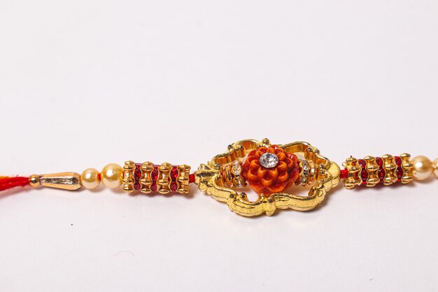 Indian festival raksha bandhan a traditional indian wrist band which is a symbol of love between brothers and sisters