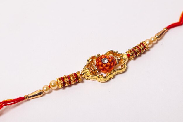 Indian festival raksha bandhan a traditional indian wrist band which is a symbol of love between brothers and sisters