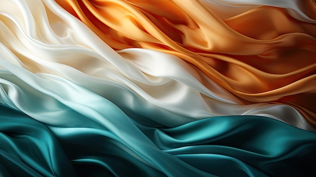 写真 インドの国旗の背景の壁紙の波