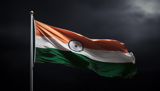 Indian flag on a uniform background