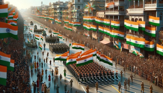 indian flags on independence day