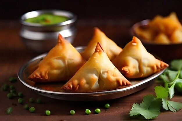 Premium Photo | Indian food SamosaA samosa is a deep fried or baked