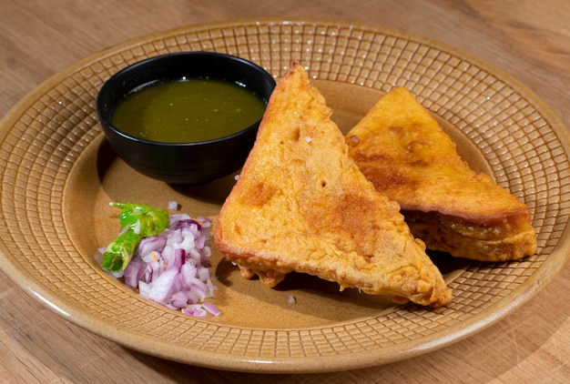 Pakora indiano fritto pane spuntino