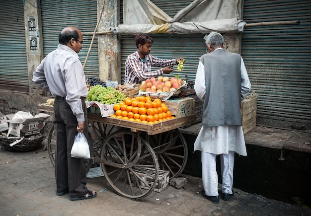 Indian fruit market in Taj Mahal area