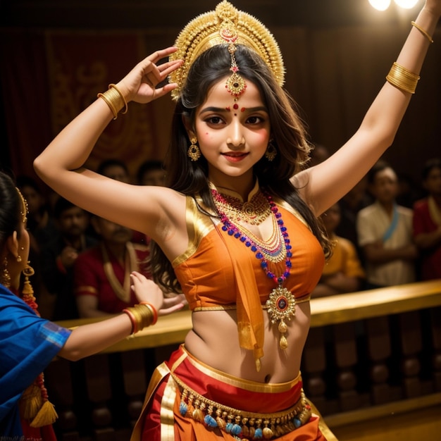 Indian girl traditional dance