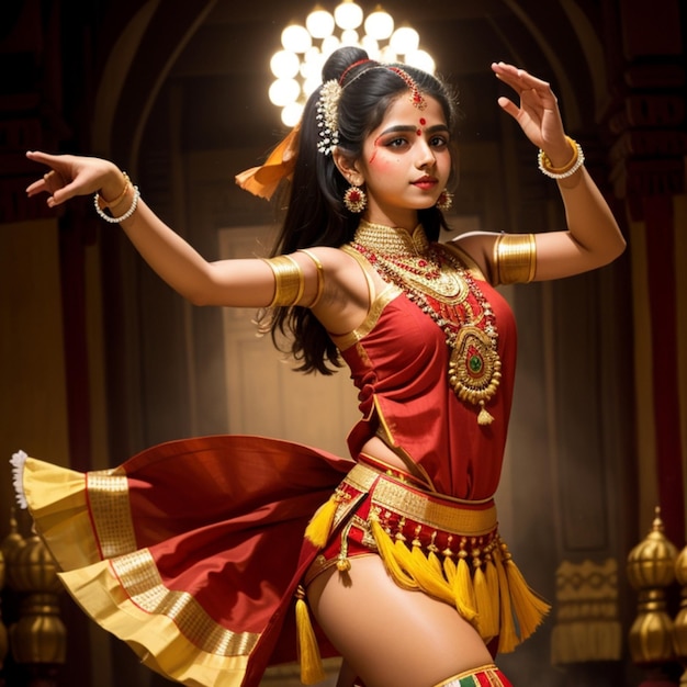 Indian girl traditional dance