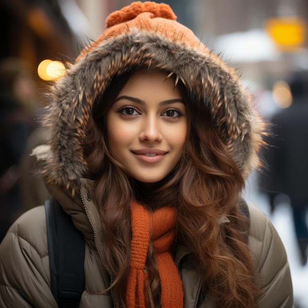 an indian girl with a smile