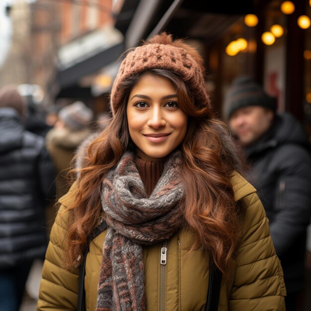 an indian girl with a smile