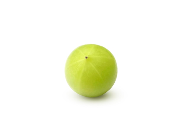 Indian gooseberry or Phyllanthus emblica With leaves isolated on white background