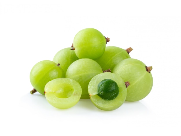 Indian gooseberry on white background