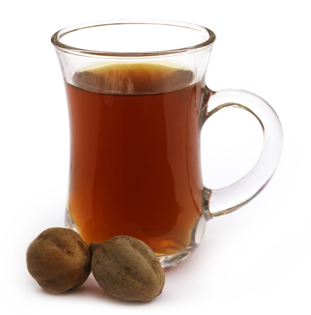 Indian Harbal Tea of Terminalia bellericais or medicinal Bahera fruits