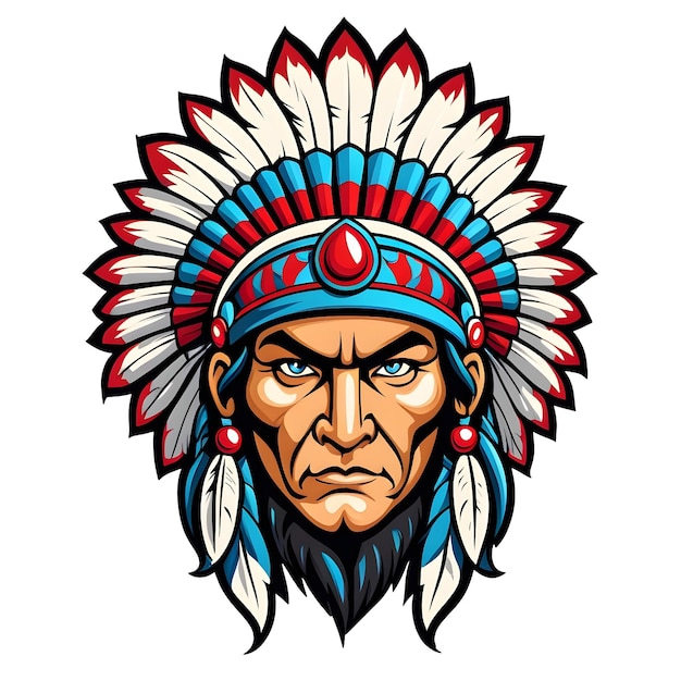 Indian head mascot