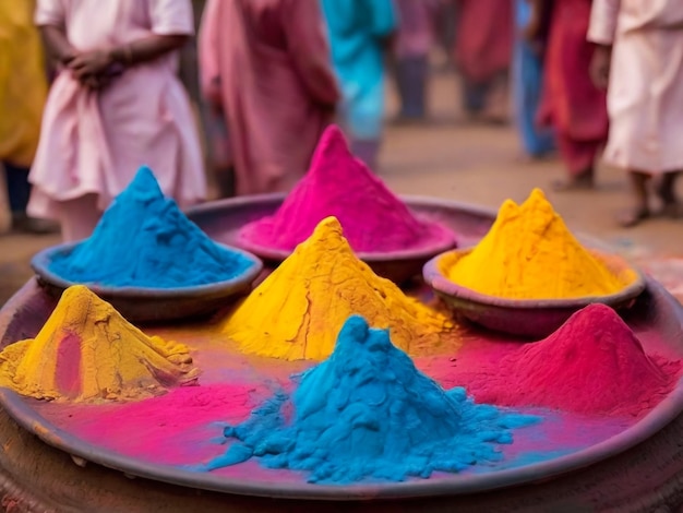 Photo indian holi festival colours