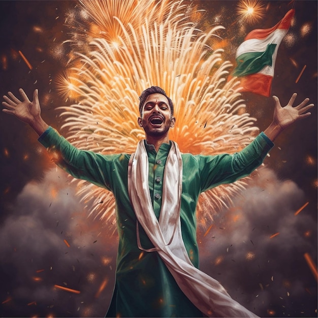 Indian independence day celebration AI generated